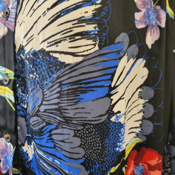 Free People high low floral long sleeve tee size XSmall - Picture 4 of 12